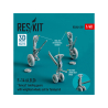 ResKit kit d'amelioration RSU48-0259 F-14 (A,B,D) Trains Tomcat avec roues lest&eacute;es kit Tamiya R&eacute;sine et Impression 3D 1/48