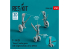 ResKit kit d'amelioration RSU48-0260 Trains F-14 (D) Tomcat avec jeu de roues lestées pour kit AMK Résine et Impression 3D 1/48