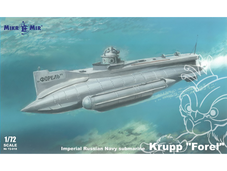 MikroMir maquette 72-018 Sous-marin russe Krupp Forel 1/72