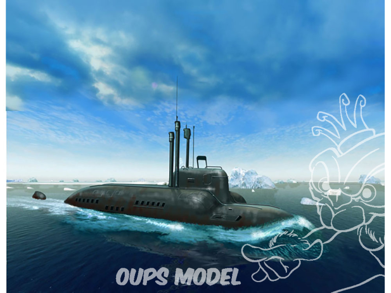 MikroMir maquette 144-001 Sous-marin soviétique pr.865 «Piranha» Losos-class 1/144