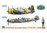 Hasegawa maquette avion 02439 B-239 Buffalo &amp; Messerschmitt Bf109G-6 "Juutilainen" avec figurine 1/72