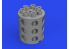 Eduard kit d'amelioration avion brassin Print 648919 A-10C Rotary gun flash suppressor Academy 1/48