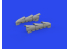 Eduard kit d'amelioration avion brassin Print 648916 Hurricane Mk.II Echappement Fishtail Arma Hobby 1/48