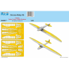 Special Hobby Masque avion M48017 Auvent Grunau Baby IIB, surfaces de vol/de contr&ocirc;le en tissu kit Special Hobby 1/48