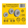 CMK kit resine 4466 Roues Mitchell B-25 motif de bande de roulement crois&eacute; pour kit HK 1/48