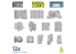 Green Stuff 518176 Set imprimé en 3D Plaques d'orcs grands 1/48