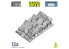 Green Stuff 518176 Set imprimé en 3D Plaques d'orcs grands 1/48