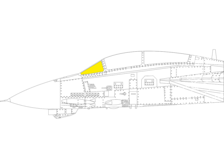 Eduard Express Mask EX988 F-14B Windshield TFace Great Wall Hobby 1/48