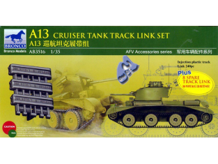 BRONCO maquette militaire 3516 CHENILLES POUR CHAR A13 1/35