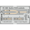 EDUARD photodecoupe avion FE1400 Harnais m&eacute;tal Seafire F.XVII Airfix 1/48