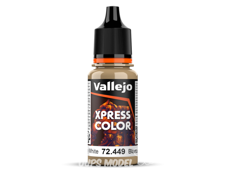 Vallejo Peinture Acrylique Game Color Nouvelle gamme 72449 Xpress Blanc Momie 18ml