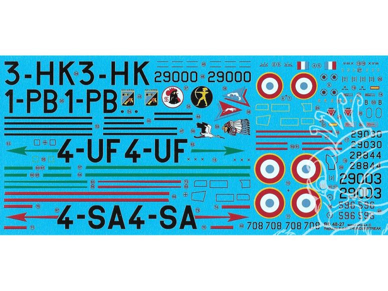 Decalques Berna decals BD48-27 Republic F-84F Thunderstreak 1/48