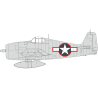 Eduard Express Mask EX1003 Insignes nationaux US F6F-3 avec contour rouge Eduard 1/48