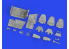 Eduard kit d'amelioration avion brassin Print 648953 Cockpit Messerschmitt Bf 109G-6/AS Eduard 1/48