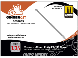 Ginger Cat accessoire GC35009 Canon Nashorn 88mm PaK43/1 L/71 1/35