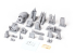 Eduard kit d'amelioration avion brassin Print 648936 Moteur gauche P-38J Tamiya 1/48