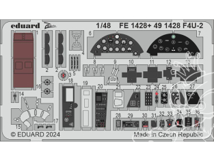 EDUARD photodecoupe avion FE1428 Zoom amélioration F4U-2 Magic Factory 1/48