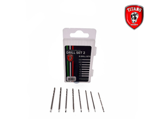 Titans Hobby outillage TTH040 Set mèches 2 - 0,8 à 1,5
