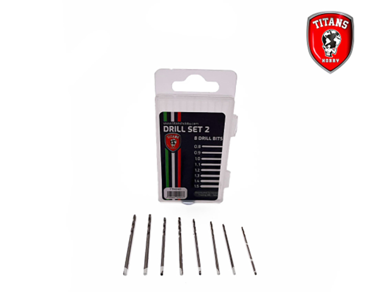 Titans Hobby outillage TTH040 Set mèches 2 - 0,8 à 1,5
