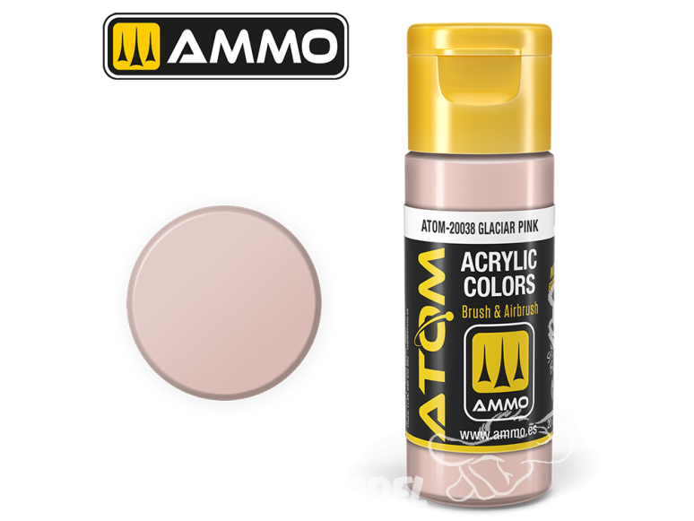 ATOM MIG peinture acrylique 20038 Rose glacier - Glacier Pink 20ml