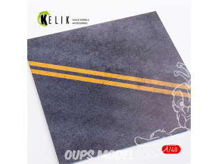 Kelik KS48008 Route asphaltée pour drones ou tout autre - Acrylique 3 mm (240 x 240 mm) 1/48