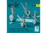 ResKit amelioration RSU32-0087 Trains d'atterrissage F-14A,B,D Tomcat avec jeu de roues lestées kit Trumpeter imprimé en 3D 1/32