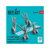 ResKit kit d'amelioration Avion RSU48-0262 Trains d'atterrissage F-14 (B,D) Tomcat avec jeu de roues lest&eacute;es pour kit GWH 1/48