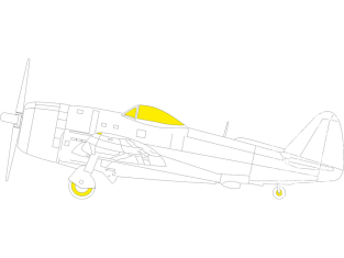 Eduard Express Mask EX1026 P-47D-30 TFace Mini Art 1/48