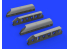 Eduard kit d'amelioration brassin Print 672356 Pipes d'échappement Messerschmitt Me 410 Airfix 1/72