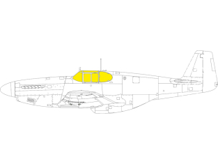 Eduard Express Mask EX1036 P-51B/C Framed Canopy TFace Eduard 1/48