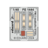 EDUARD photodecoupe avion FE1444 Harnais m&eacute;tal FM-1 Tamiya 1/48