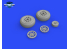 Eduard kit d'amelioration avion brassin 648986 Roues Diamond tread P-51B/C Eduard 1/48