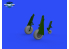 Eduard kit d'amelioration avion brassin 648988 Roues Cross tread P-51B/C Eduard 1/48