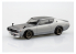 Aoshima maquette voiture 66829 Nissan Skyline GT-R C110 Custom Silver SNAP KIT 1/32