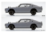 Aoshima maquette voiture 66829 Nissan Skyline GT-R C110 Custom Silver SNAP KIT 1/32