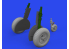 Eduard kit d'amelioration avion brassin 648998 Roues Wheels spoked Messerschmitt Bf108 Eduard 1/48