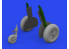 Eduard kit d'amelioration avion brassin 648998 Roues Wheels spoked Messerschmitt Bf108 Eduard 1/48