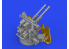 Eduard kit d'amelioration brassin Print 653020 IJN Type 96 25mm AA Gun (double) 1/350