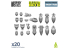 Green Stuff 12359 Set imprimé en 3D - Vases anciens 1/48