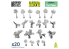 Green Stuff 12670 Set imprimé en 3D - Palmiers 1/48