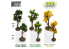 Green Stuff 4647 Feuillage lierre miniature - Bouleau vert foncé - Large 1/35