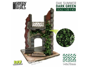 Green Stuff 4630 Feuillage lierre miniature - Chêne vert foncé - Large 1/35