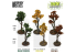 Green Stuff 4636 Feuillage lierre miniature - Chêne Marron - Large 1/35