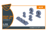 Clear Prop kit d'amelioration avion CPA72107 Jeu de roues Mirage-2000 1/72