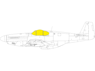 Eduard Express Mask EX1052 P-51B/C Malcolm Hood Canopy Eduard 1/48