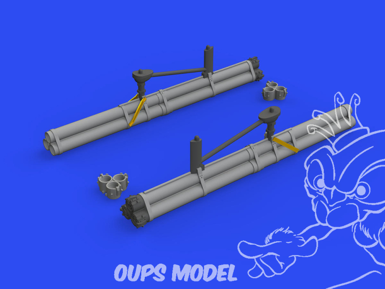 Eduard kit d'amelioration brassin 672378 Lance roquettes Bazooka P-51D Eduard 1/72