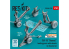 ResKit kit d'amelioration RSU48-0210 Trains d'atterrissage F/A-18 Hornet avec roues kit Kinetic Résine et imprimé en 3D 1/48