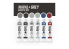 AK peinture a l'huile AKABT306 ENSEMBLE EFFETS MARINE ET GRIS 6x20ml