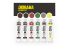 AK peinture a l'huile AKABT307 ENSEMBLE DE COULEURS POUR DIORAMA 6x20ml