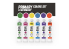 AK peinture a l'huile AKABT309 ENSEMBLE DE COULEURS PRIMAIRES ET SECONDAIRES 6x20ml